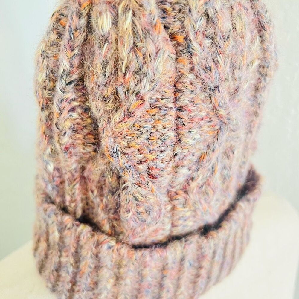 Kyi Kyi Faux Fur Pompom Classic Wool Beanie Hat, Natural/Cream, One Size, Nwt — image 6 of 8
